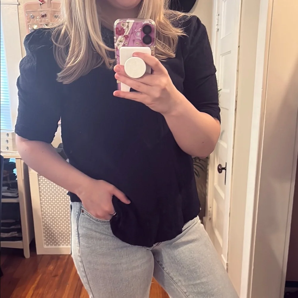 🤍 Free People Black Top - Picture 2 of 5
